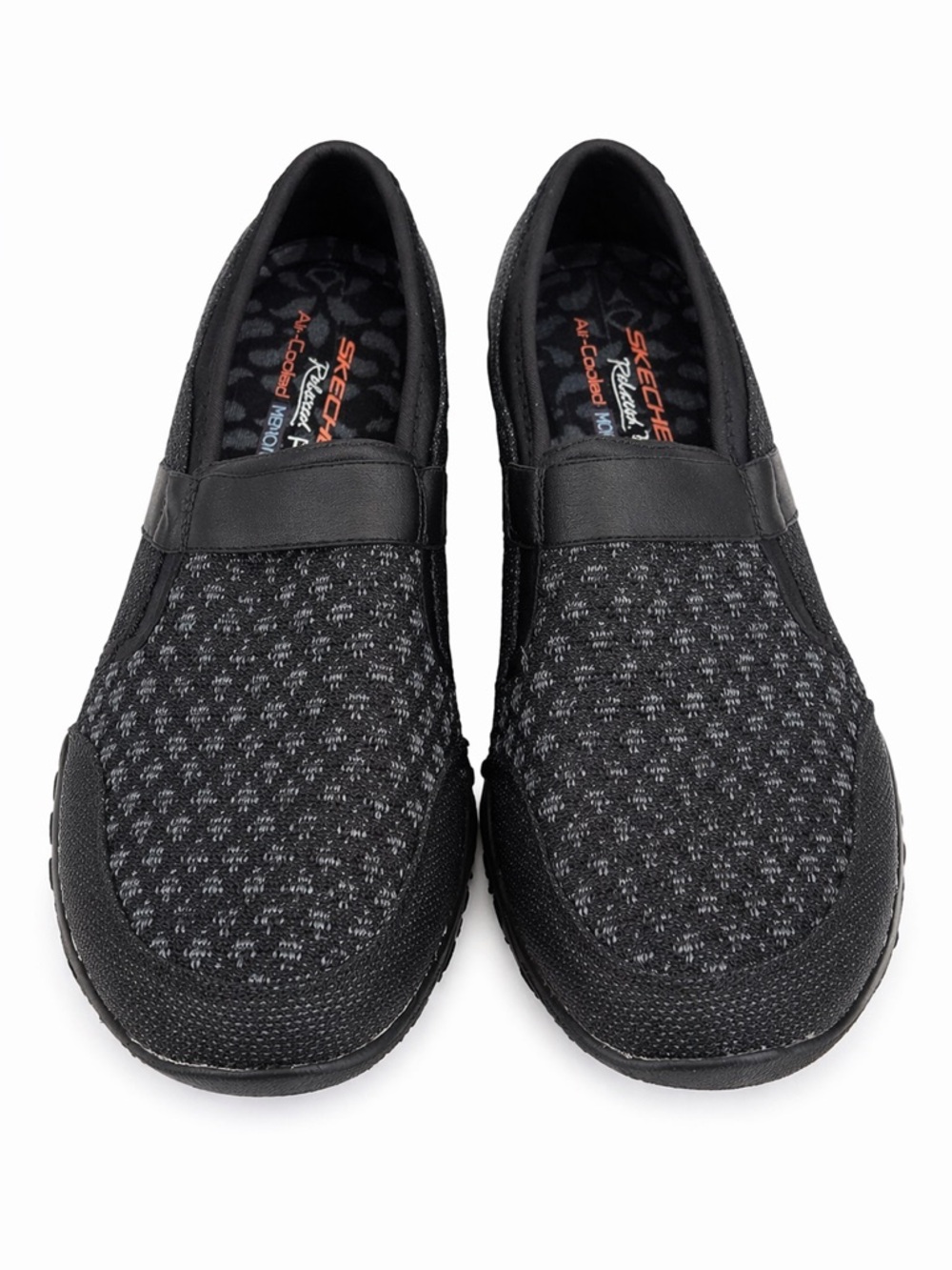 Skechers Women's Black and Gray Slip-On Athletic Shoes